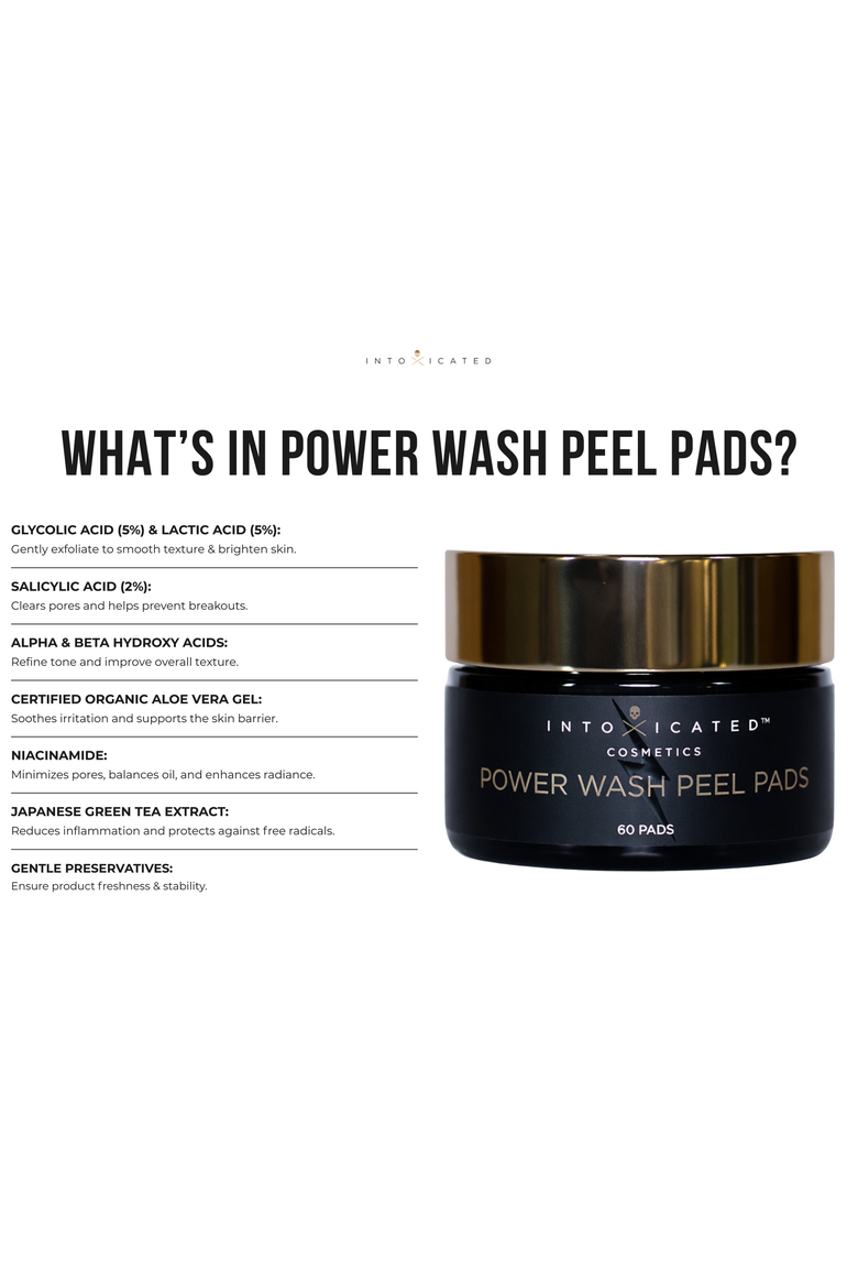 Power Wash Peel Pads | 60 Pads | Multi-Acid | Exfoliating | Cleansing | Retexturizing | AHA | Glycolic & Lactic, Alternate, color, None