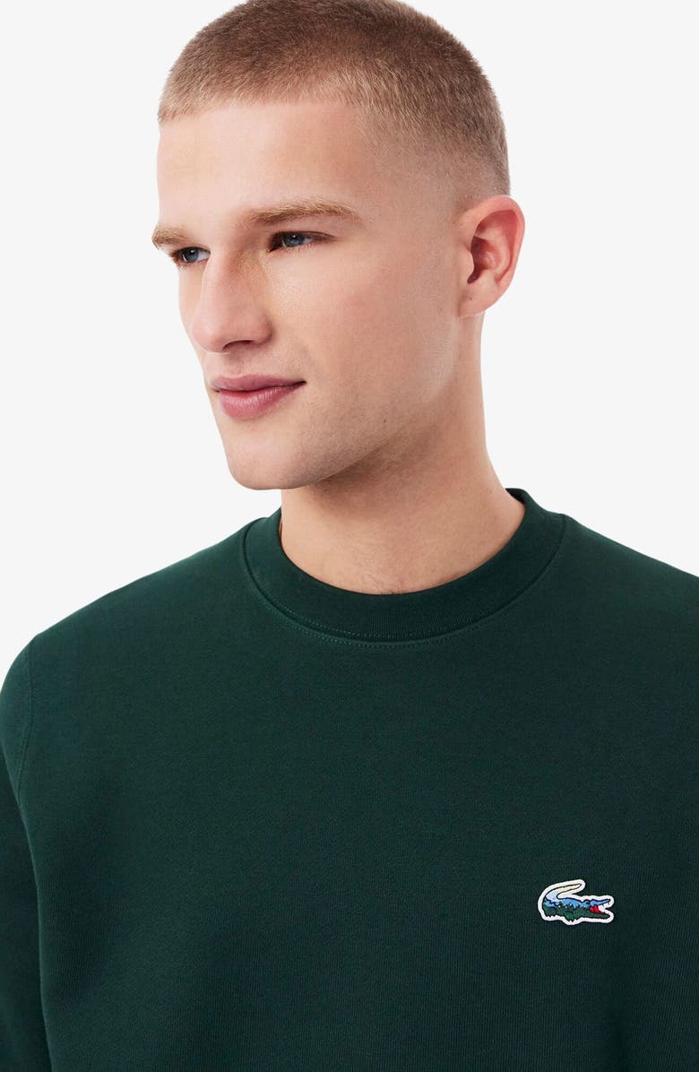 Lacoste Classic Fit Cotton French Terry Sweatshirt, Alternate, color, Forest Green