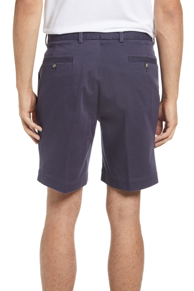Charleston Khakis Pleated Chino Shorts, Alternate, color, NAVY