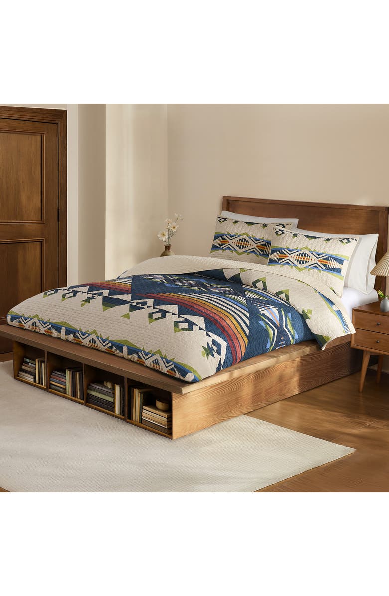 Pendleton Creekside Coverlet 
Pillow Shams Set, Alternate, color, Tan