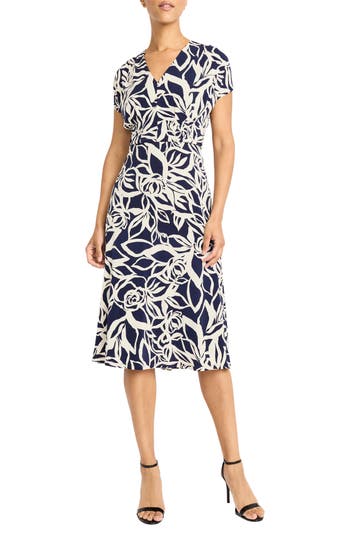 MAGGY LONDON MAGGY LONDON PLEATED BODICE MIDI DRESS