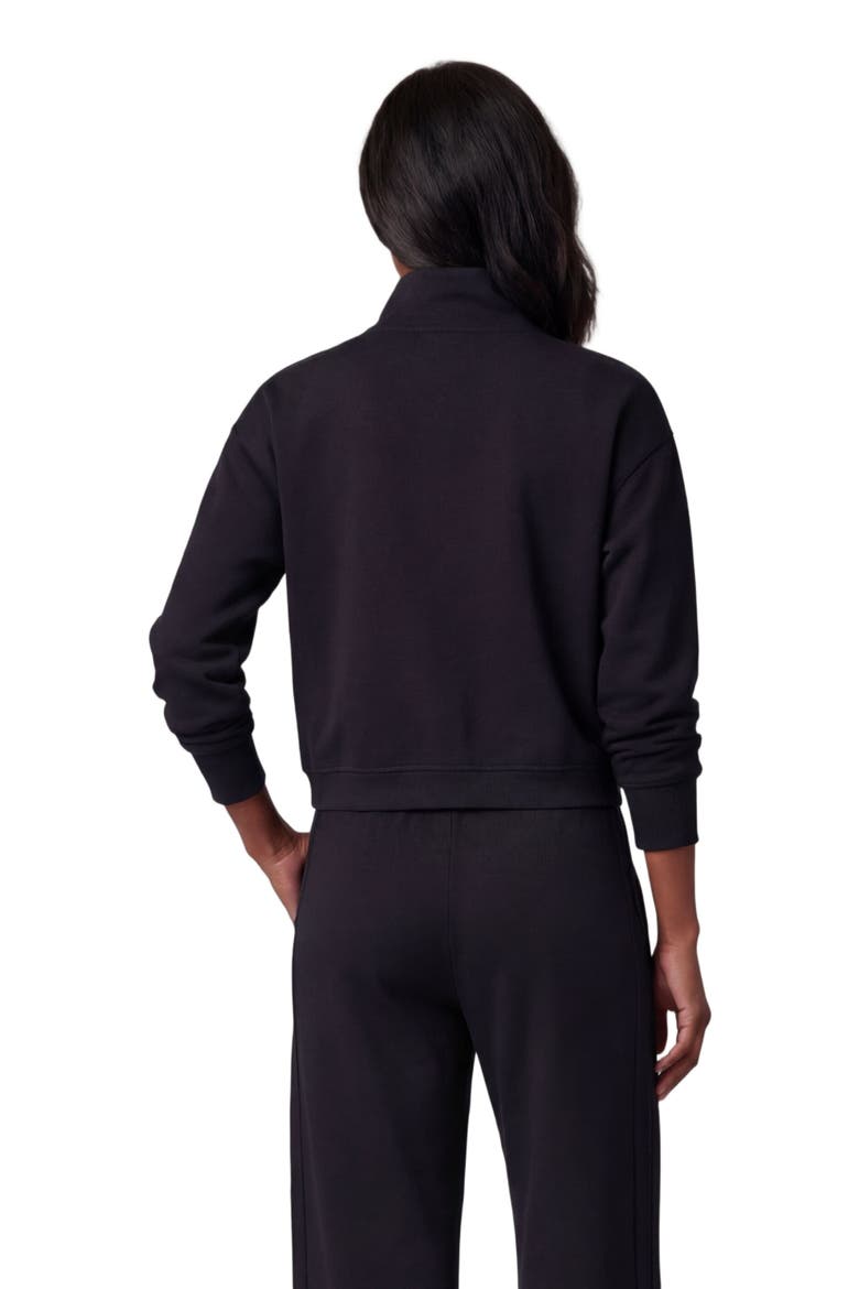 Womens Cropped Zip Jacket, Alternate, color, VERY BLACK
