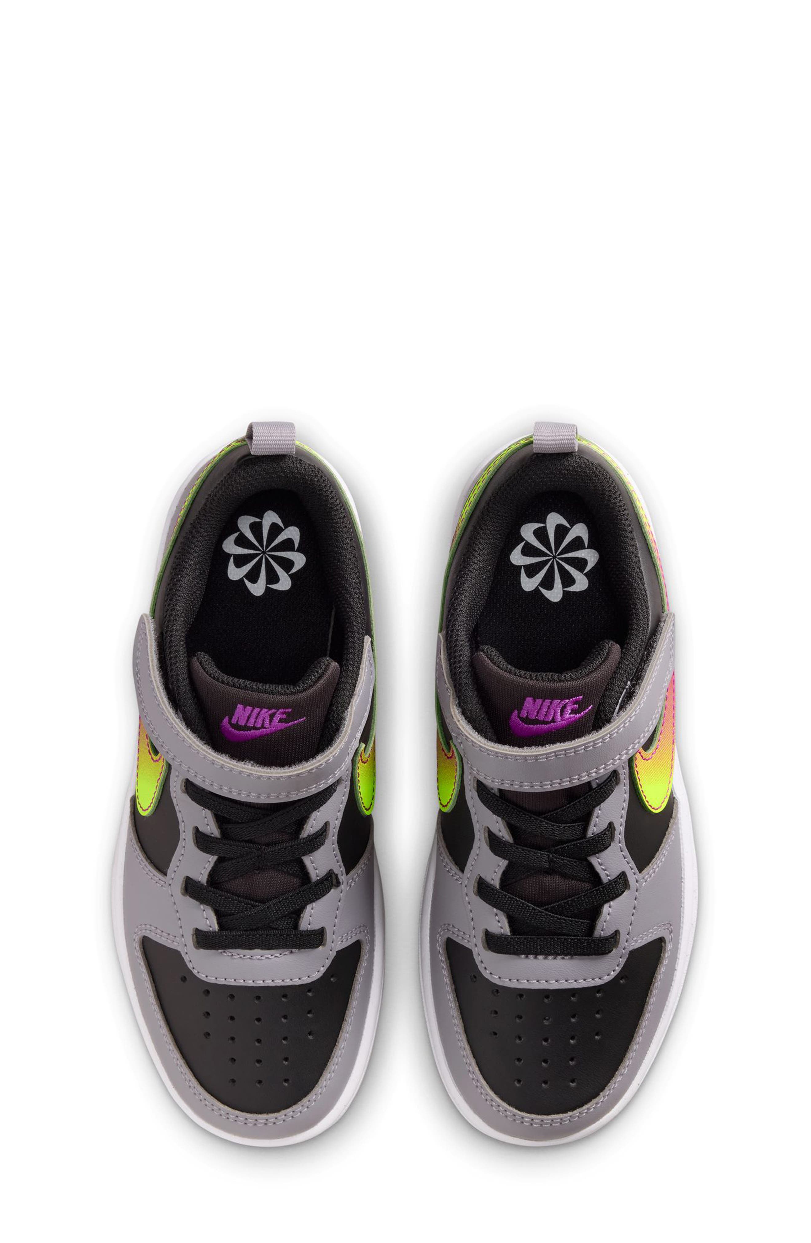 Nike Kids' Court Borough Low Recraft Sneaker, Alternate, color, Black/ Purple/ Grey/ White