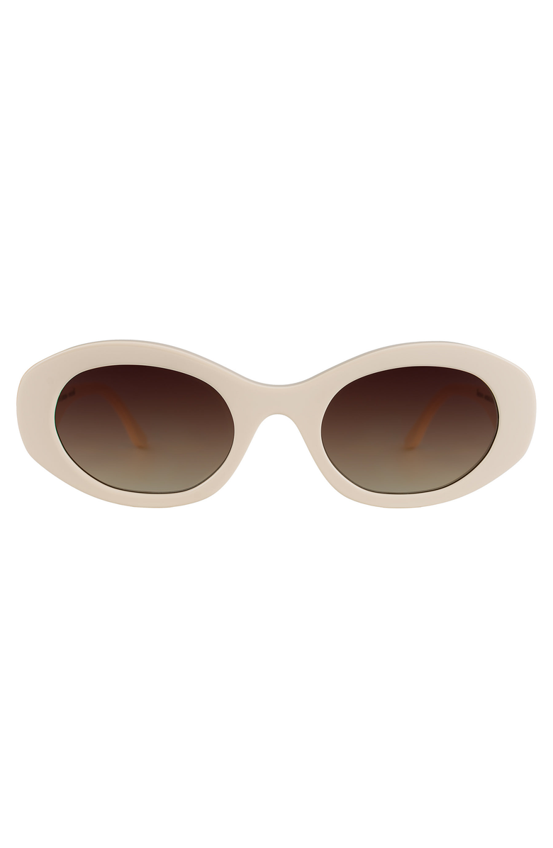 Illesteva Luna Sunglasses, Main, color, Cream / Brown