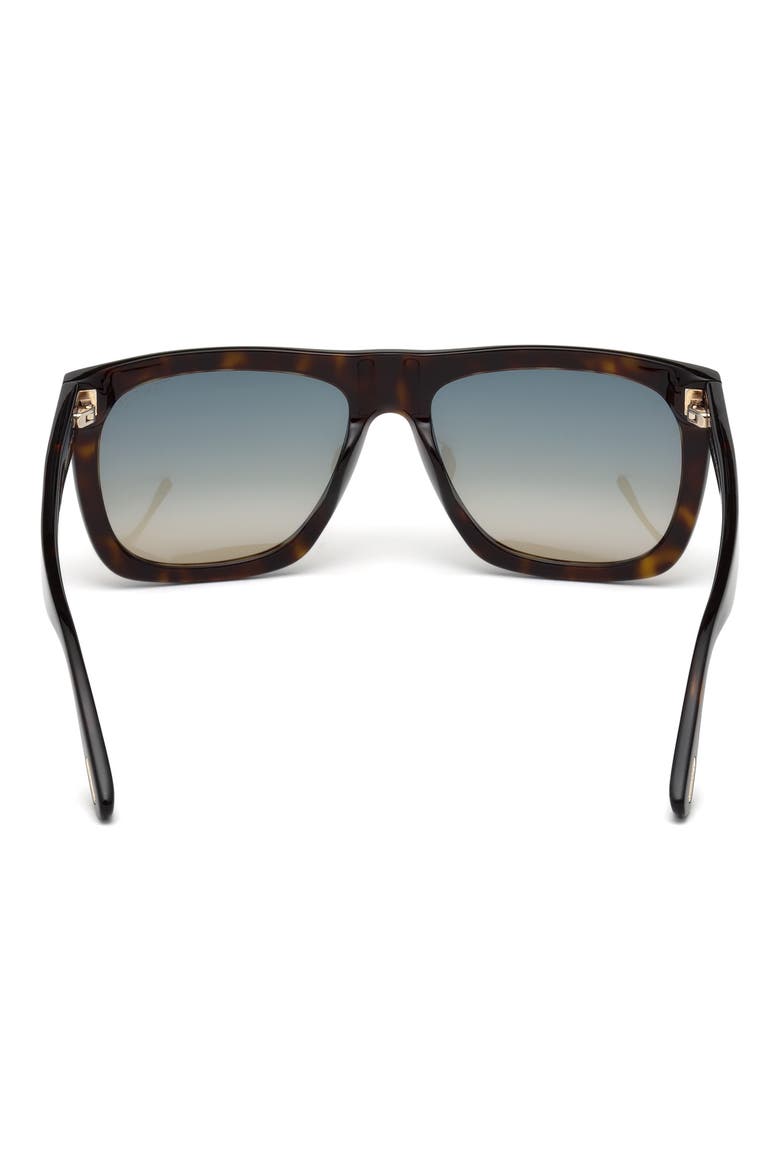 Morgan 57mm Sunglasses, Alternate, color, DARK HAVANA / GRADIENT BLUE