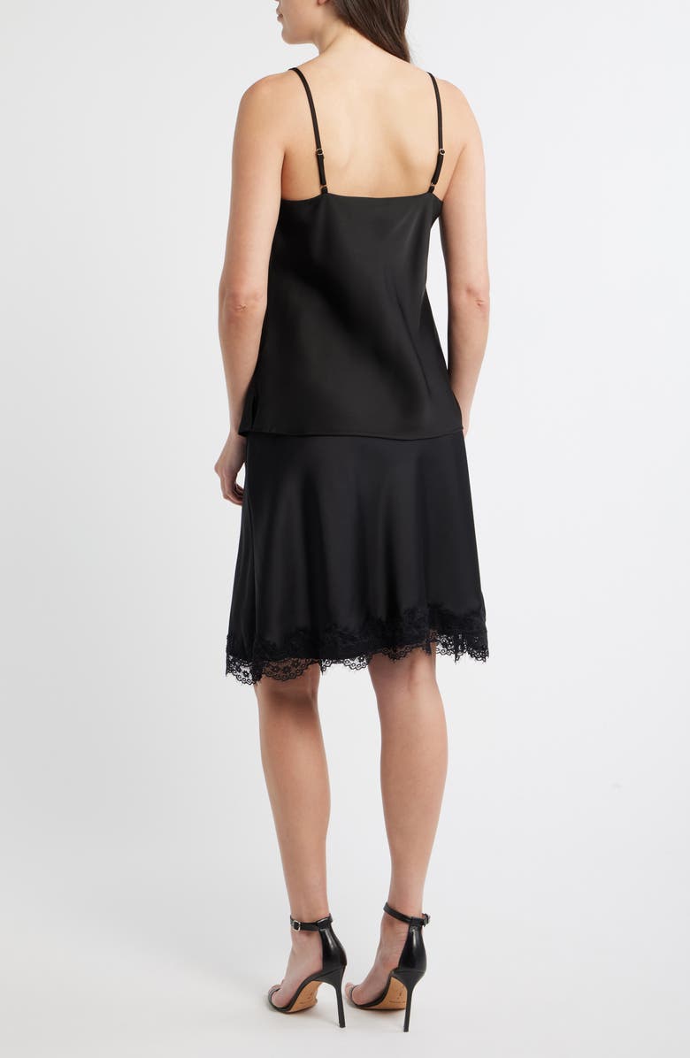 Tahari ASL Cowl Neck Satin Camisole, Alternate, color, Black