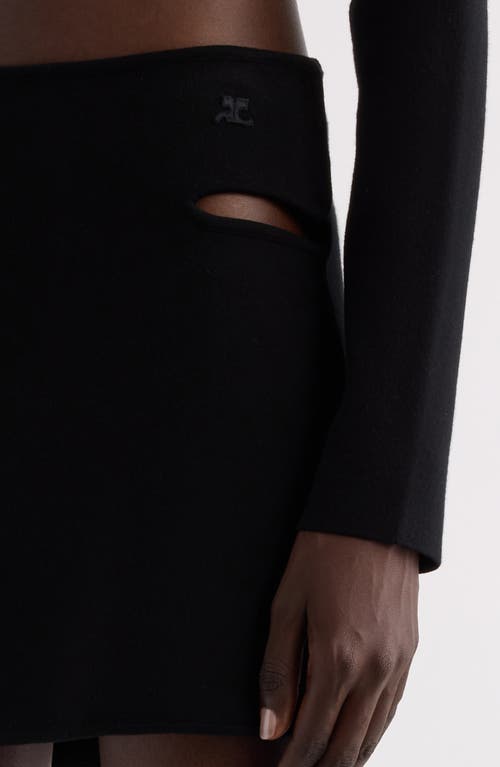 Courrèges Loop Milano Knit Mini Skirt In Black