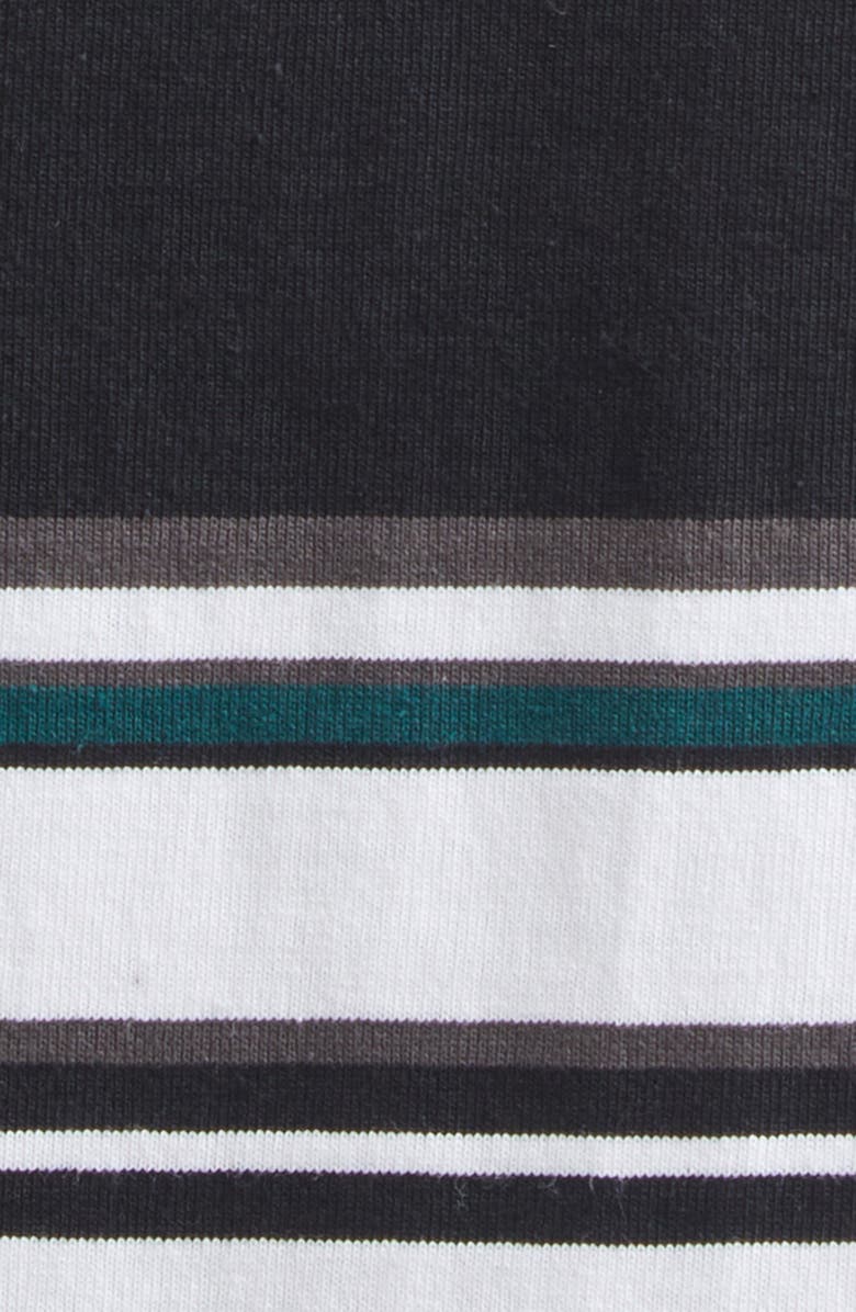 Sacai Stripe Cotton Jersey T-Shirt Dress, Alternate, color, Black