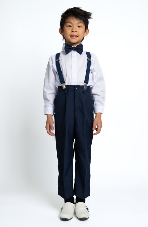 Kids' Barn Wedding 4-Piece Suspender Suit Set