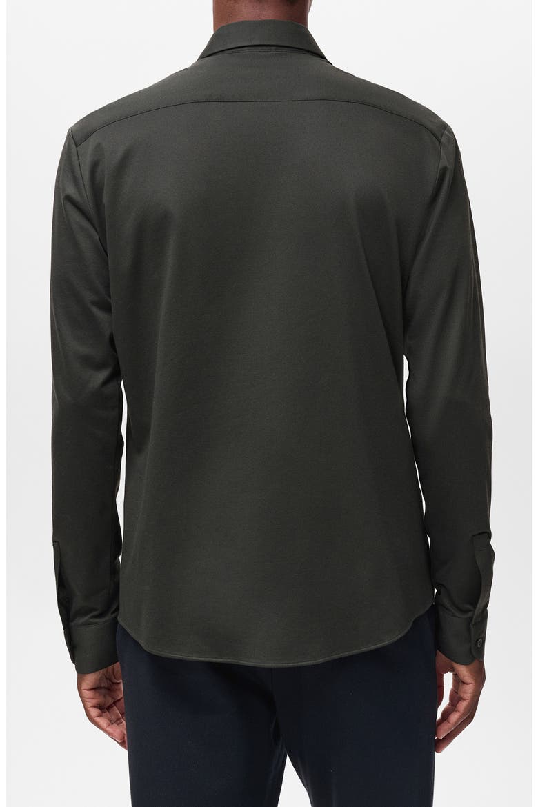 Comfort Stretch Button-Up Shirt, Alternate, color, DARK GREEN