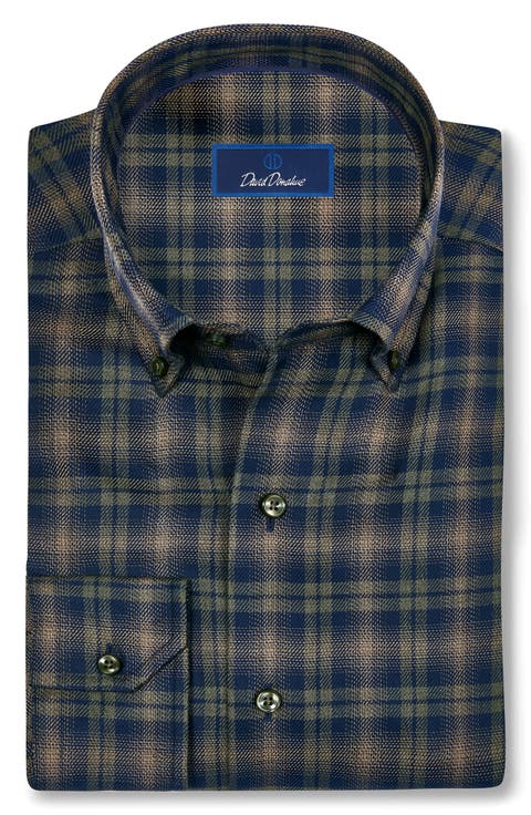 Mélange Check Button-Down Sport Shirt