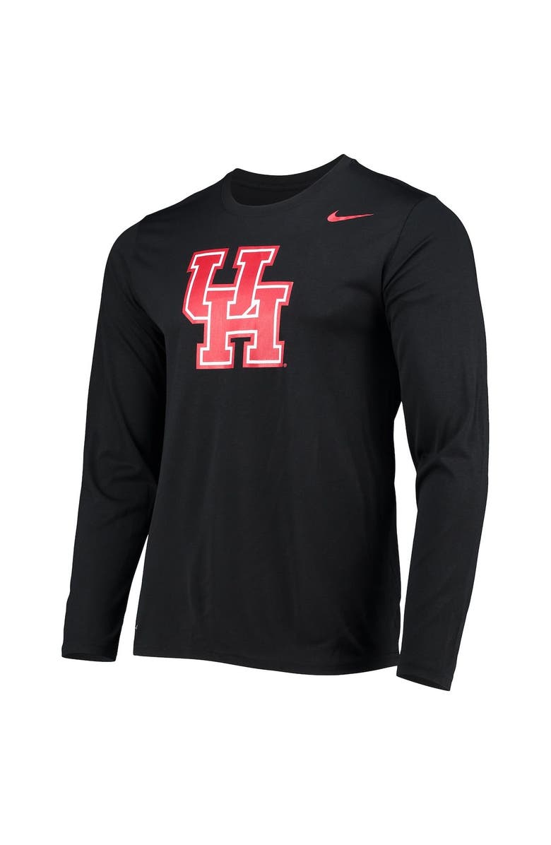 Nike Men's Nike Black Houston Cougars Legend Wordmark Performance Long Sleeve T-Shirt, Alternate, color,
