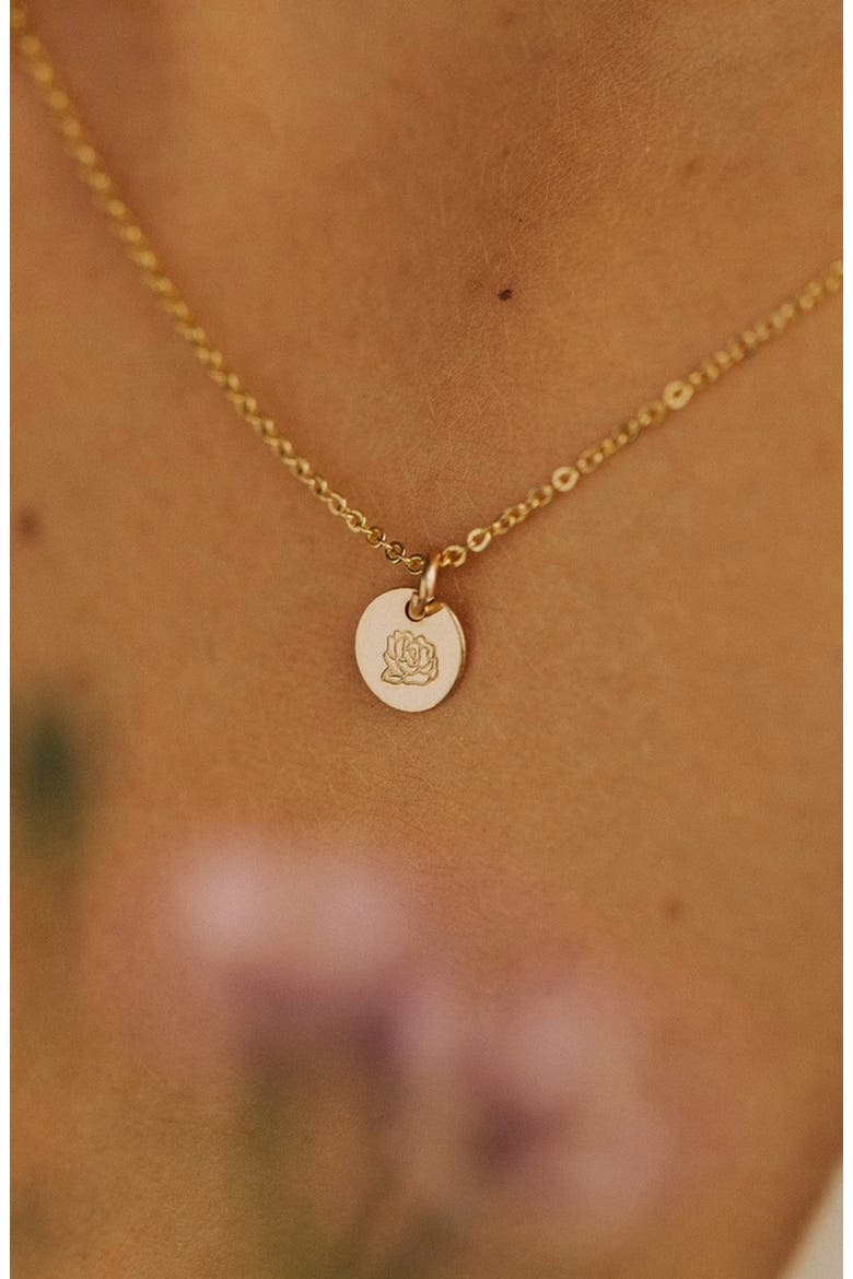 September Birth Flower Necklace, Alternate, color, Gold Filled
