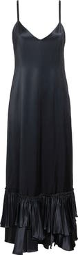 Jil Sander Layered Ruffle Hem Maxi Dress