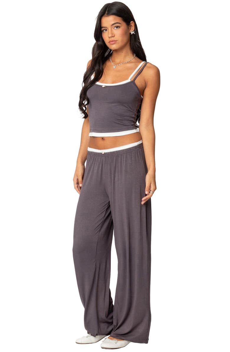 EDIKTED Elsa Layered Camisole, Alternate, color, Gray