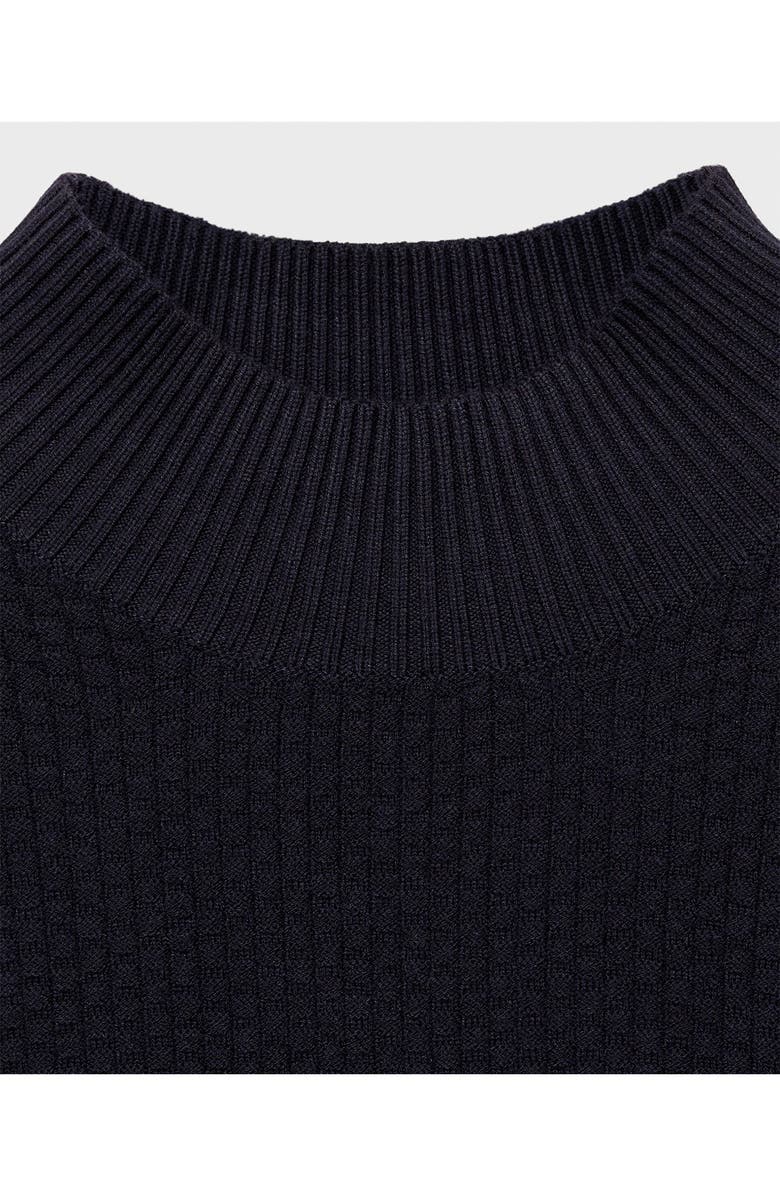 MANGO Mock Neck Sweater, Alternate, color, Dark Navy