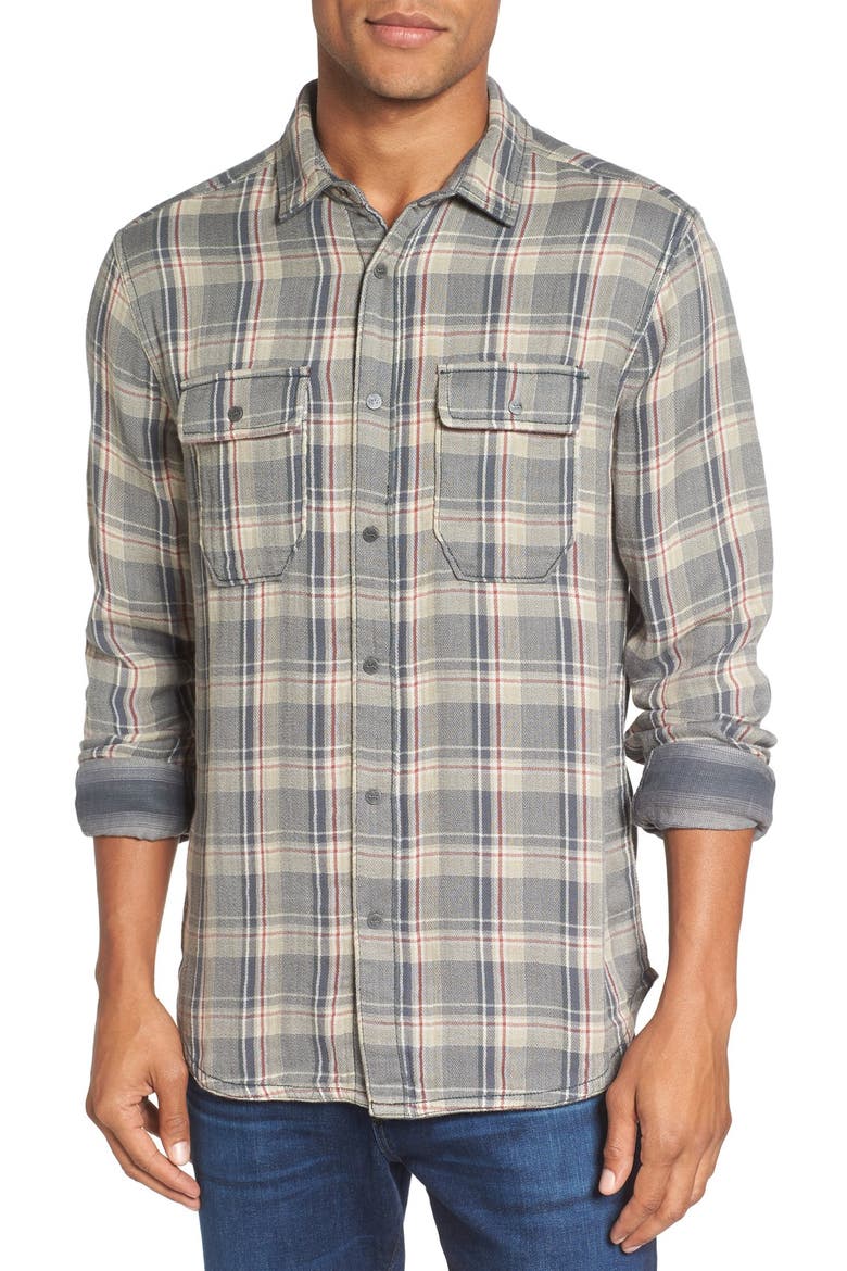 Melville Reversible Flannel Shirt, Main, color, ABYSS