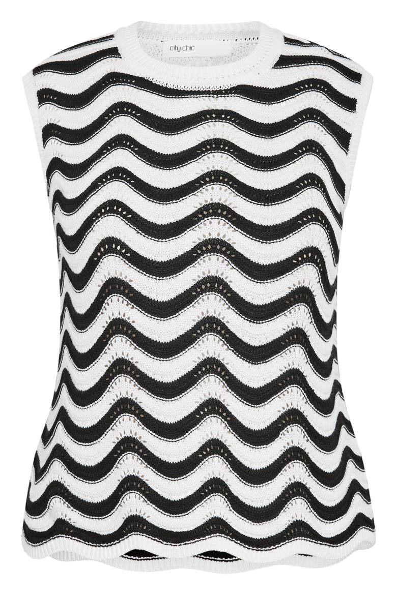Cornelia Wave Openwork Top, Alternate, color, WAVE