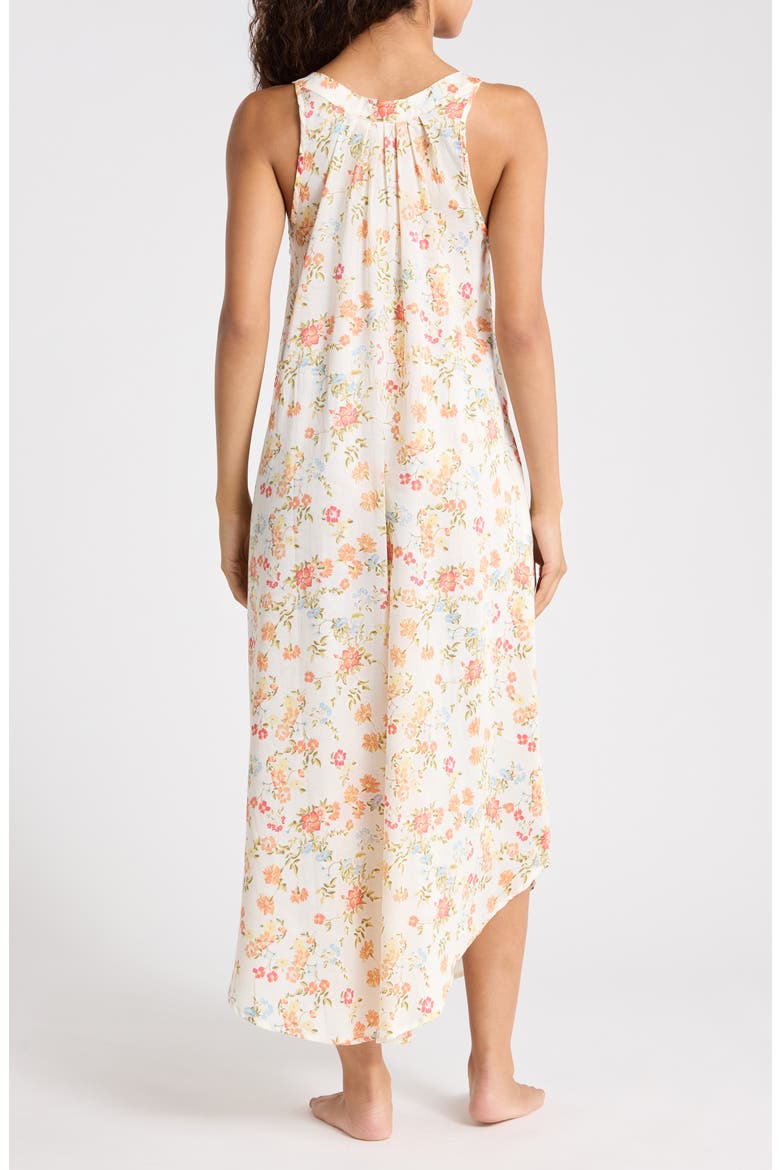 Amber Floral Maxi Nightie, Alternate, color, PEACH PARFAIT