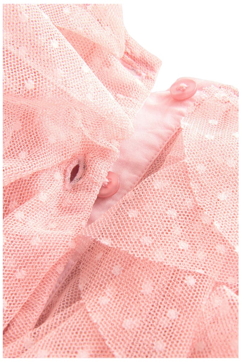 Kids' Ruffle Dot Mesh Party Dress, Alternate, color, PINK
