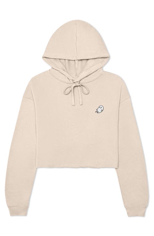 Dalix Womens Ghost Cropped Hoodie In Heather Dust