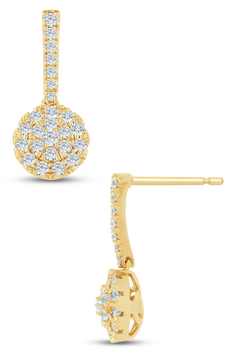 Diamond Dangle Earrings - 0.5ct., Main, color, YELLOW GOLD