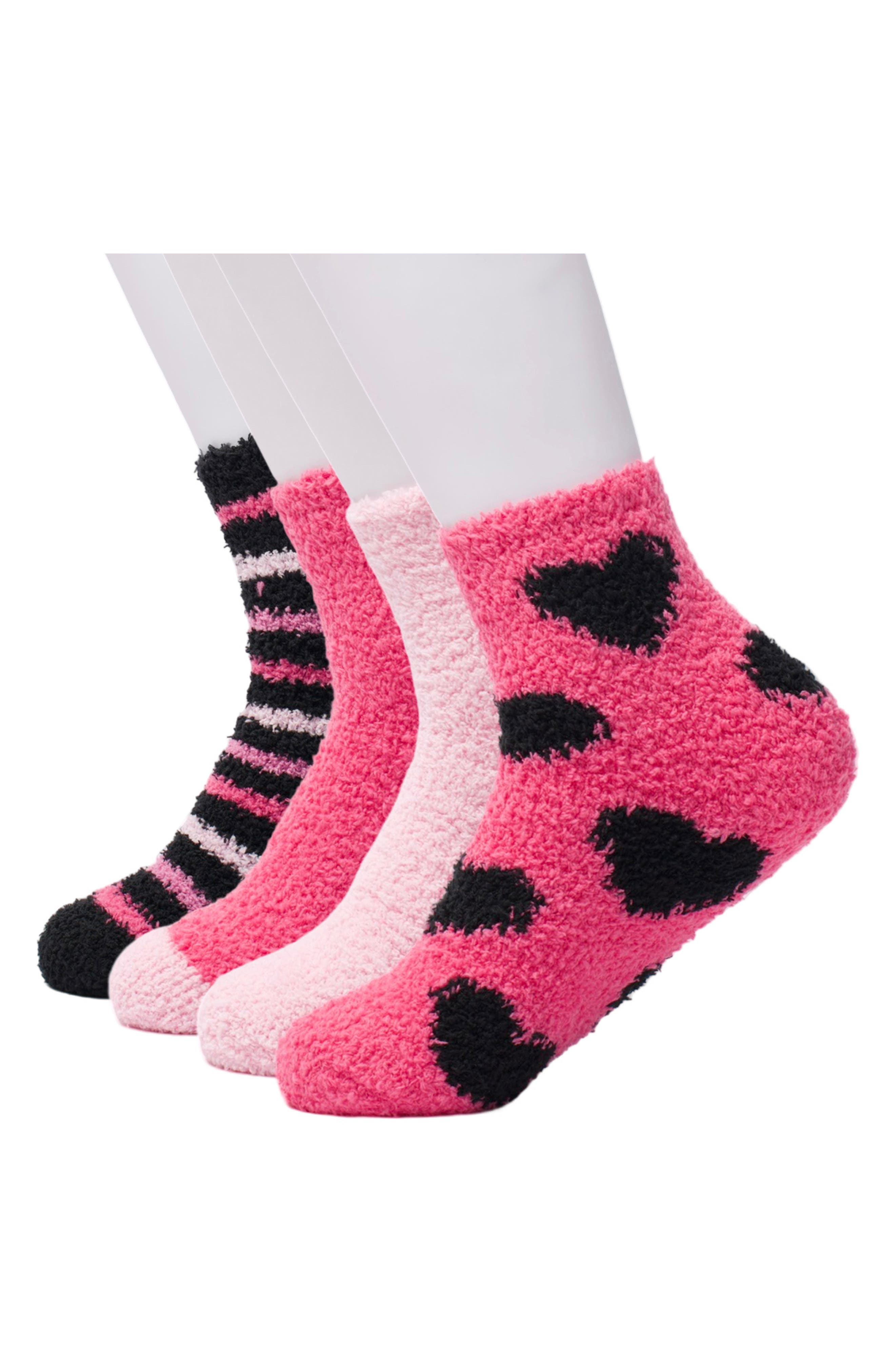 Juicy Couture Assorted 4-Pack Juicy Heart Softee Ankle Socks
