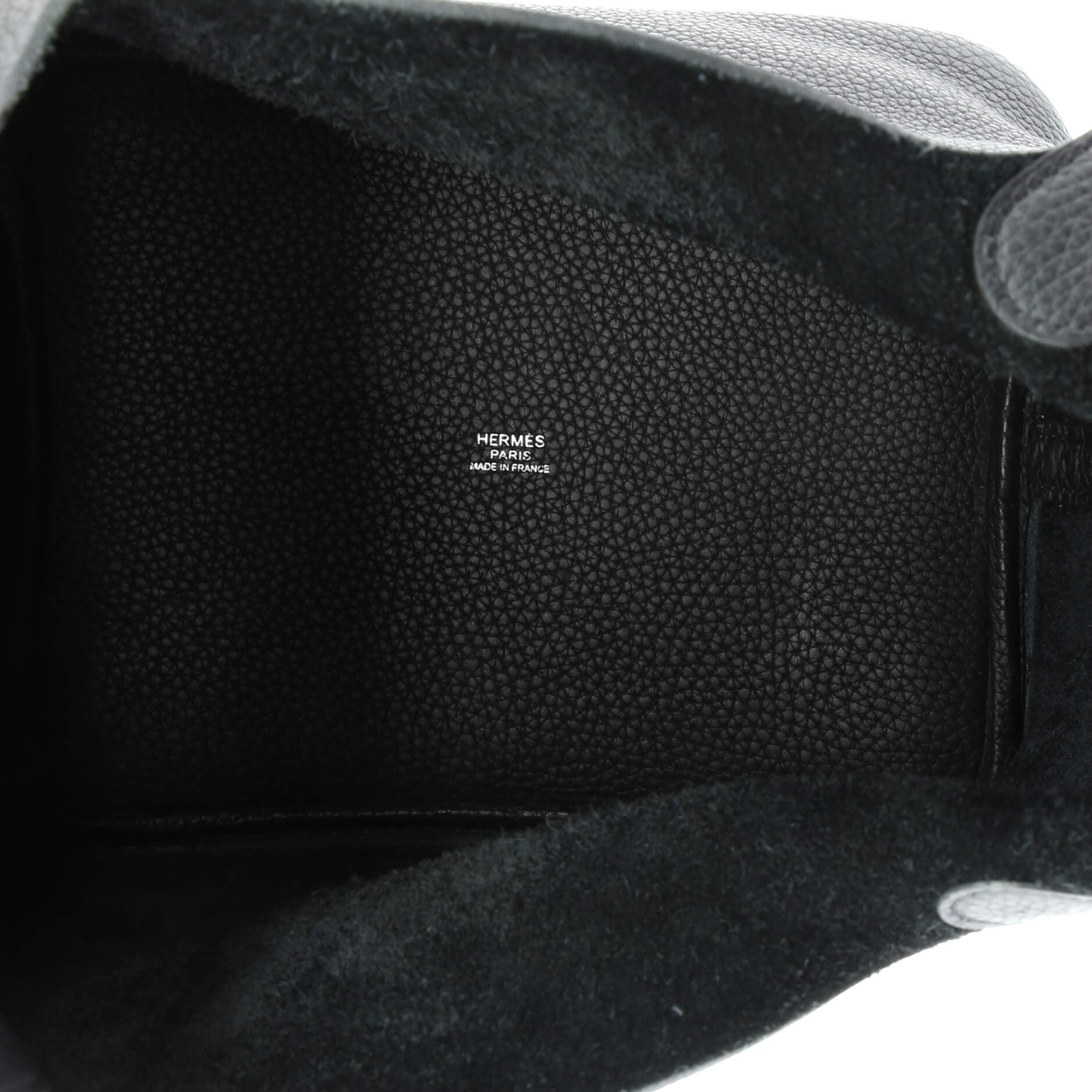 Pre-Owned Hermes Picotin Lock Bag Clemence MM, Alternate, color, Noir