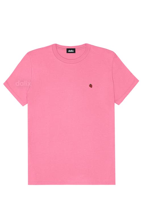 Dalix Womens Lil Strawberry Jersey Tee In Pink