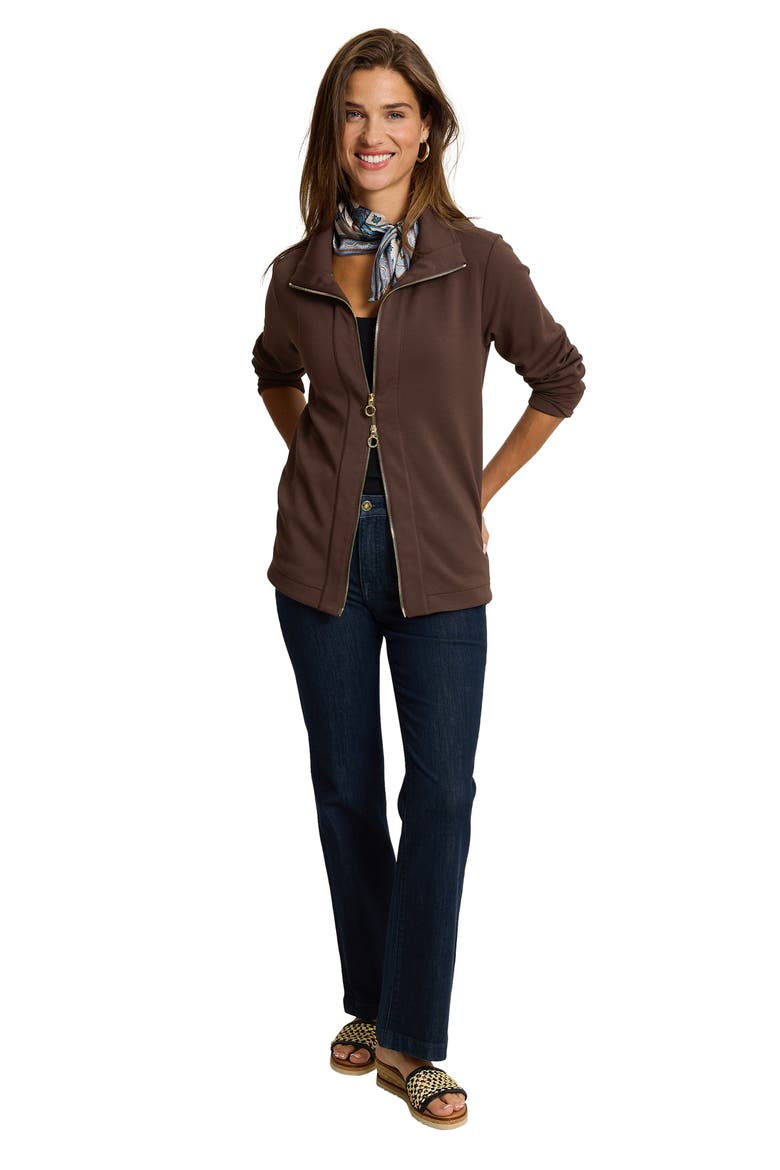 Palm Voyage Full Zip Jacket, Alternate, color, DOUBLE CHOCOLATE