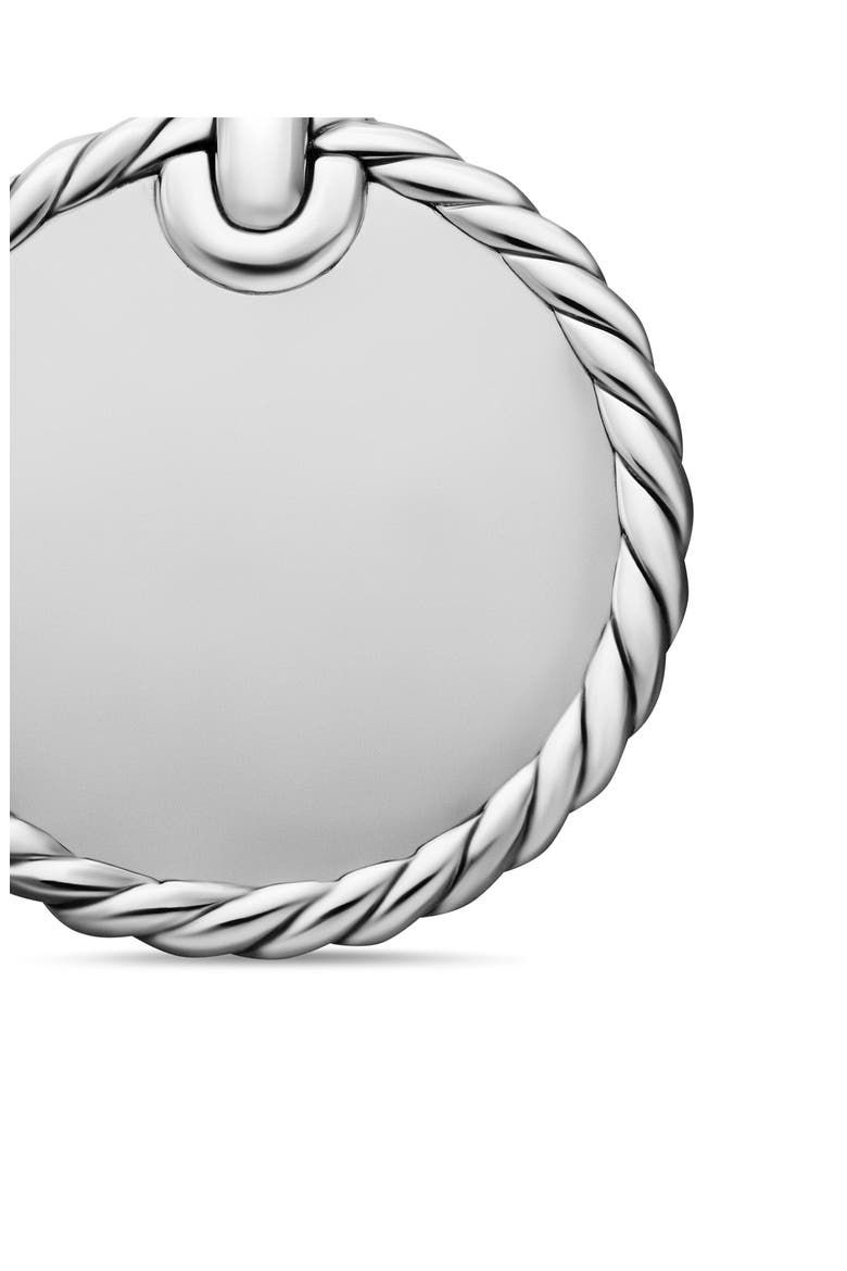 Elements® Disc Pendant with Pavé Diamonds, Alternate, color, SILVER PAVE