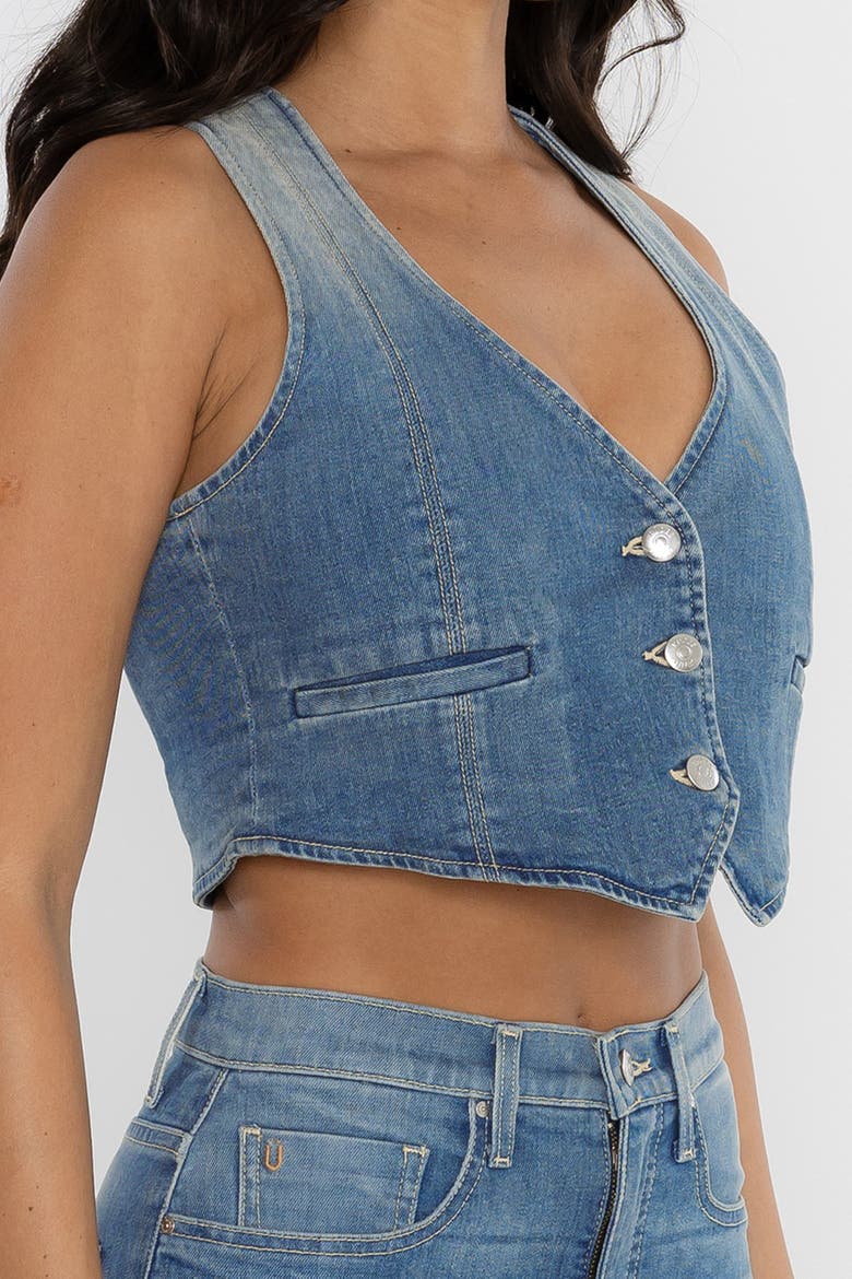 The Adriana Vest, Alternate, color, Lagoon Blue