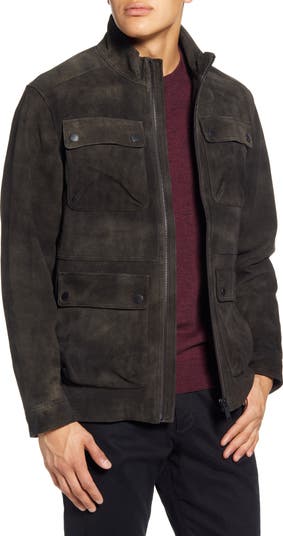 Vince modern sold leather trim field jacket