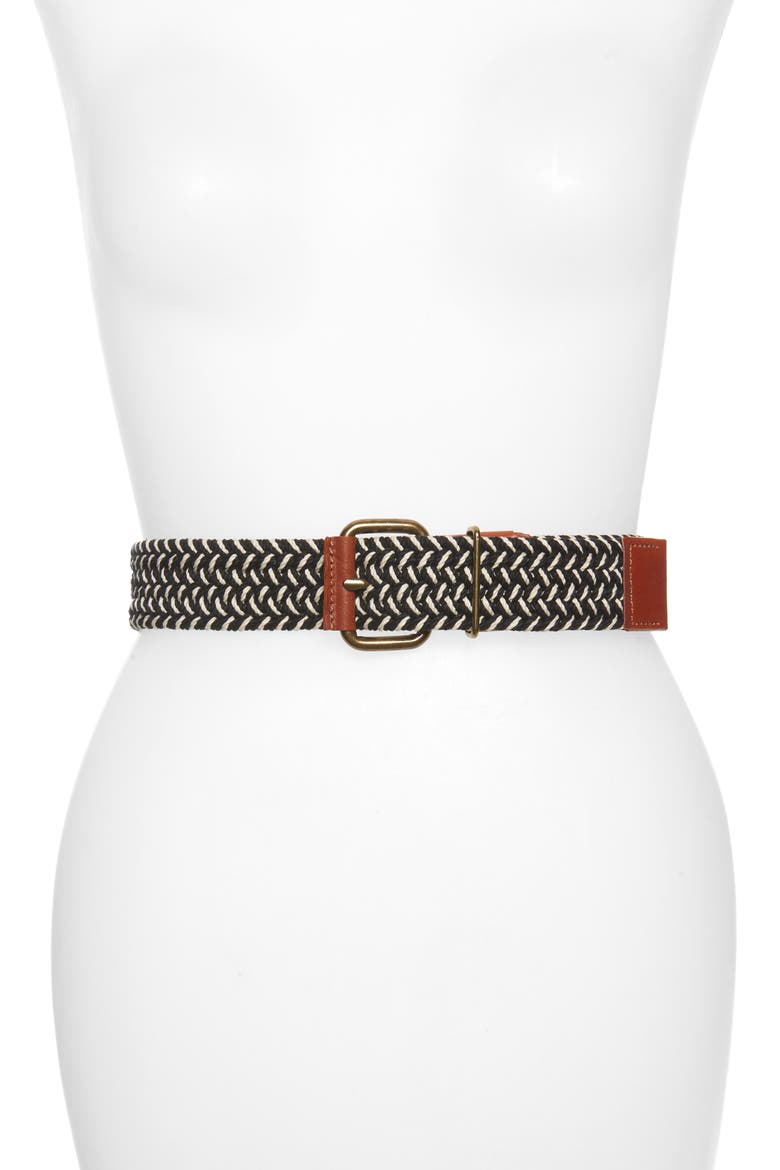 Woven Webbing Belt, Main, color, TRUE BLACK MULTI