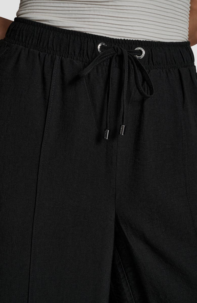 DKNY Drawstring Pants, Alternate, color, Black