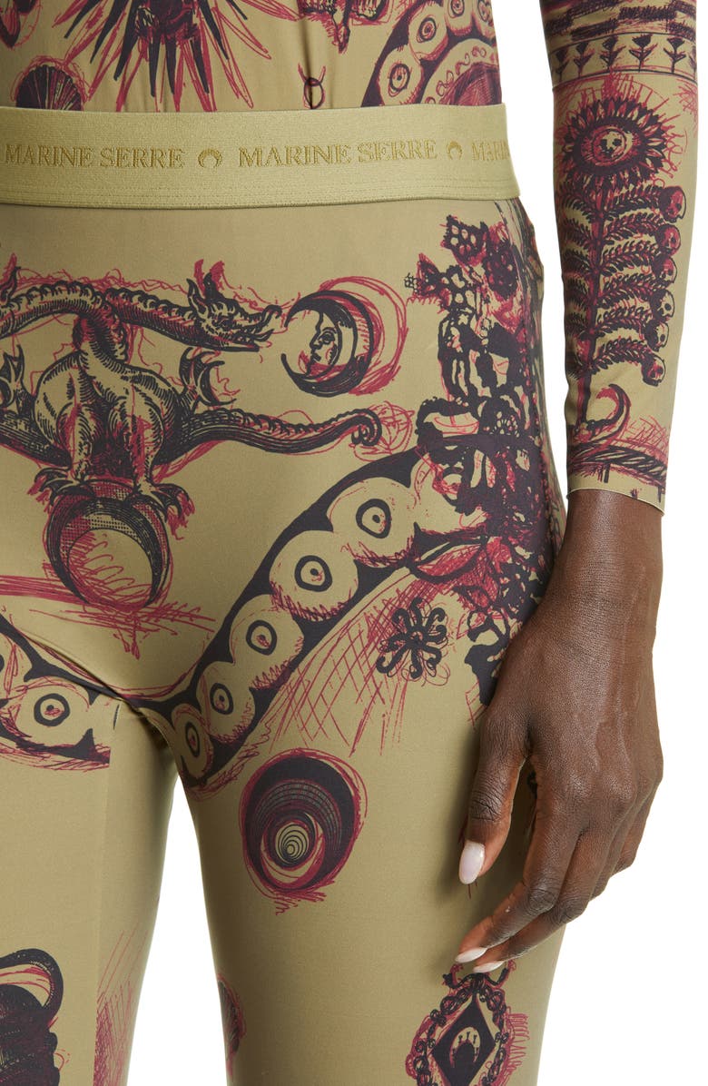 Marine Serre Plaid Tights, Alternate, color, 