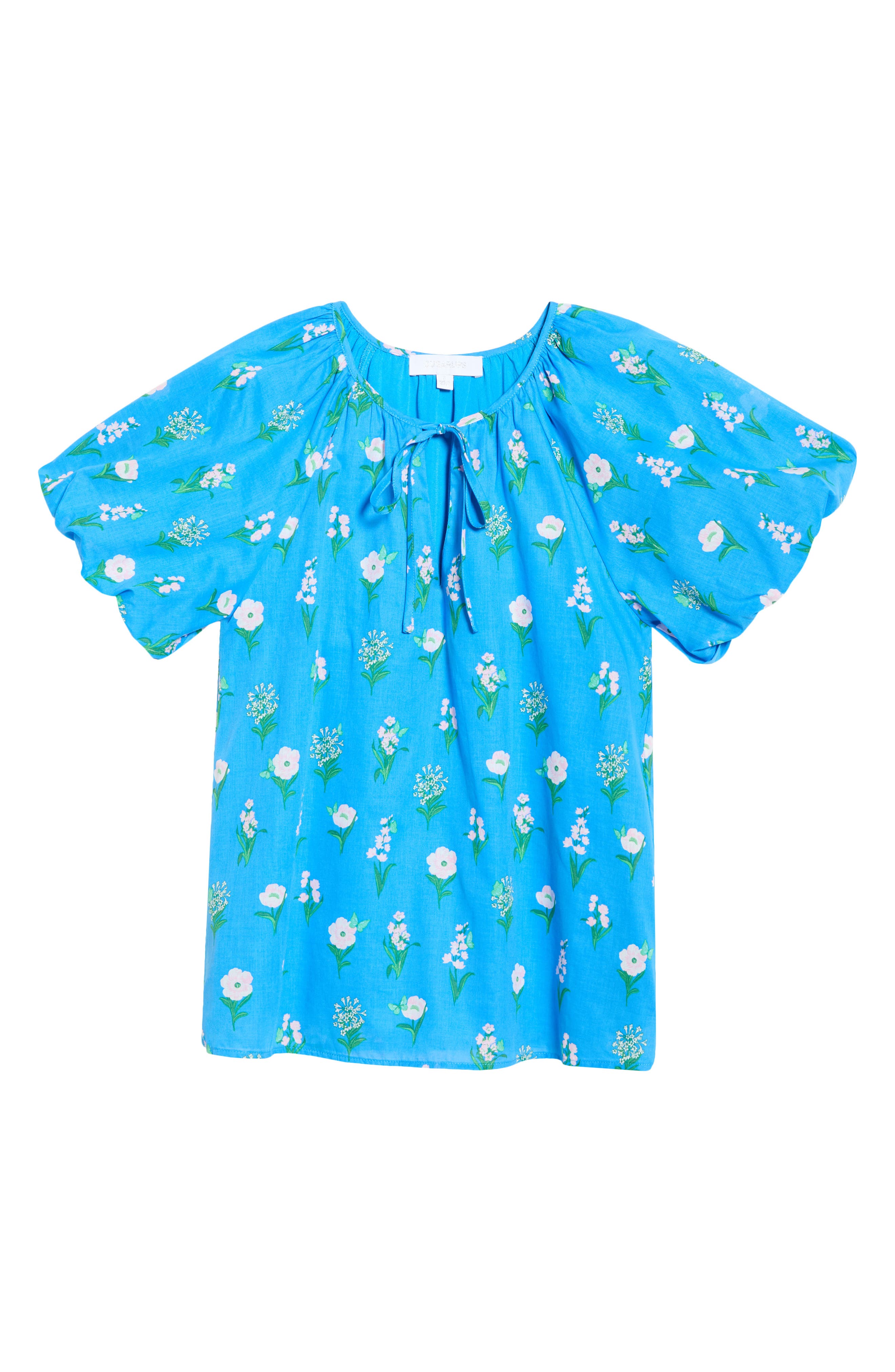 Jazleen Floral Print Puff Sleeve Top
