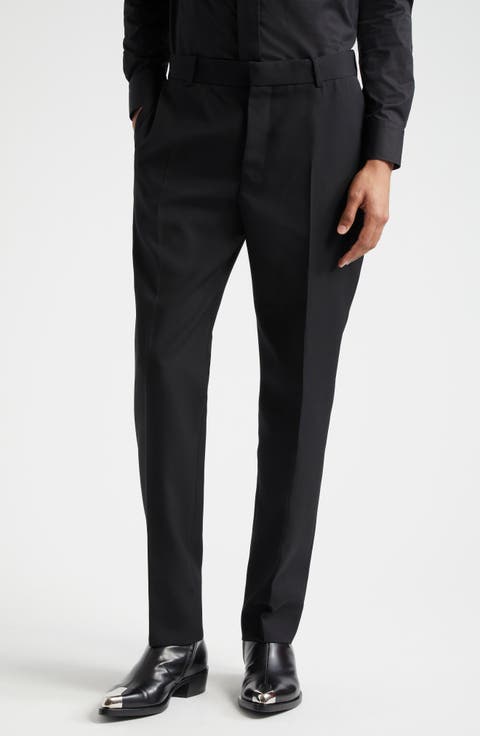 Wool Gabardine Cigarette Trousers