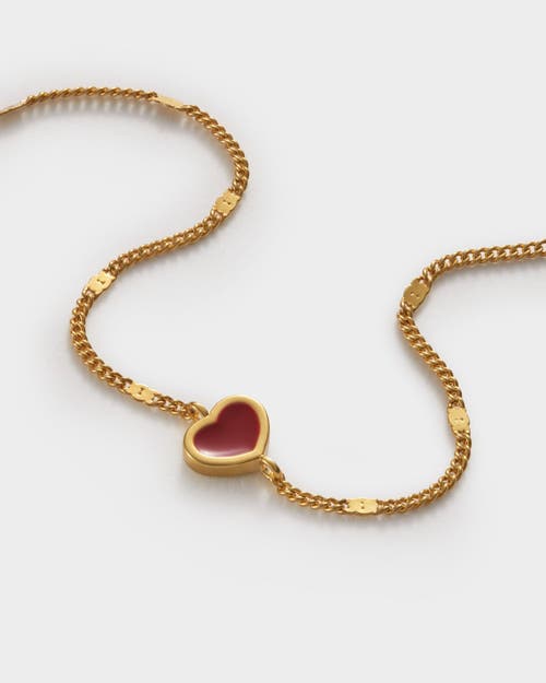 Katie Loxton Rouge Waterproof Gold Heart Bracelet In Gold