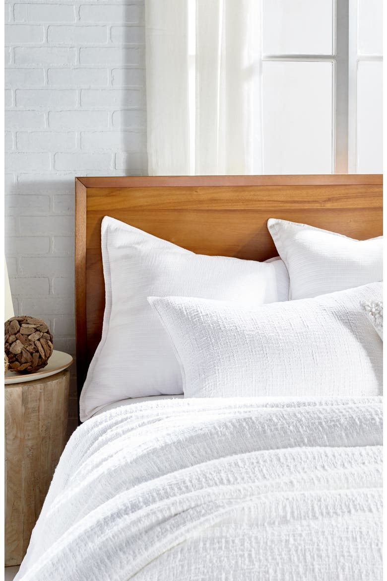 Pure Texture Duvet Cover, Alternate, color, WHITE