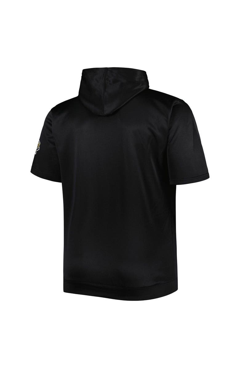 PROFILE Men's Black Pittsburgh Penguins Big & Tall Logo Short Sleeve Hoodie, Alternate, color, Black