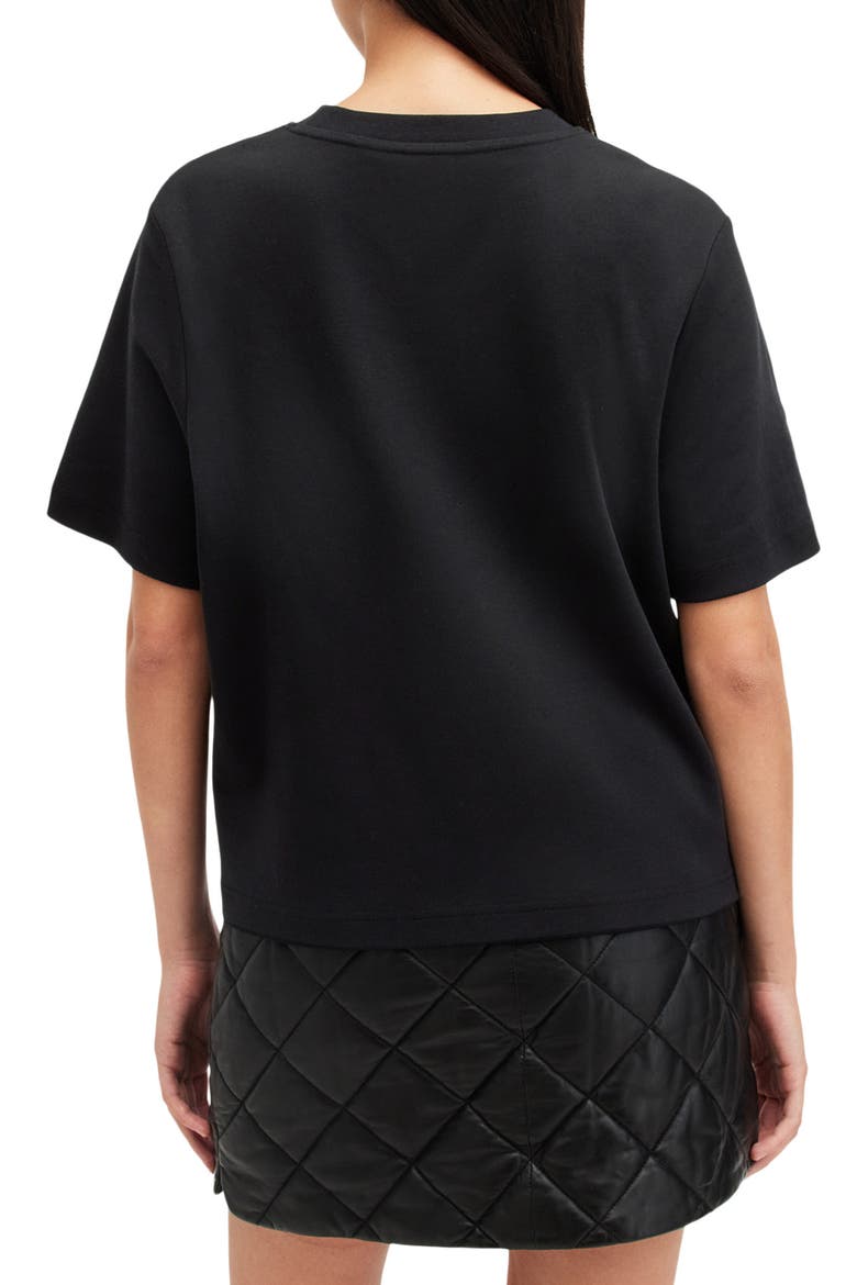 Lisa Cotton Crewneck T-Shirt, Alternate, color, BLACK