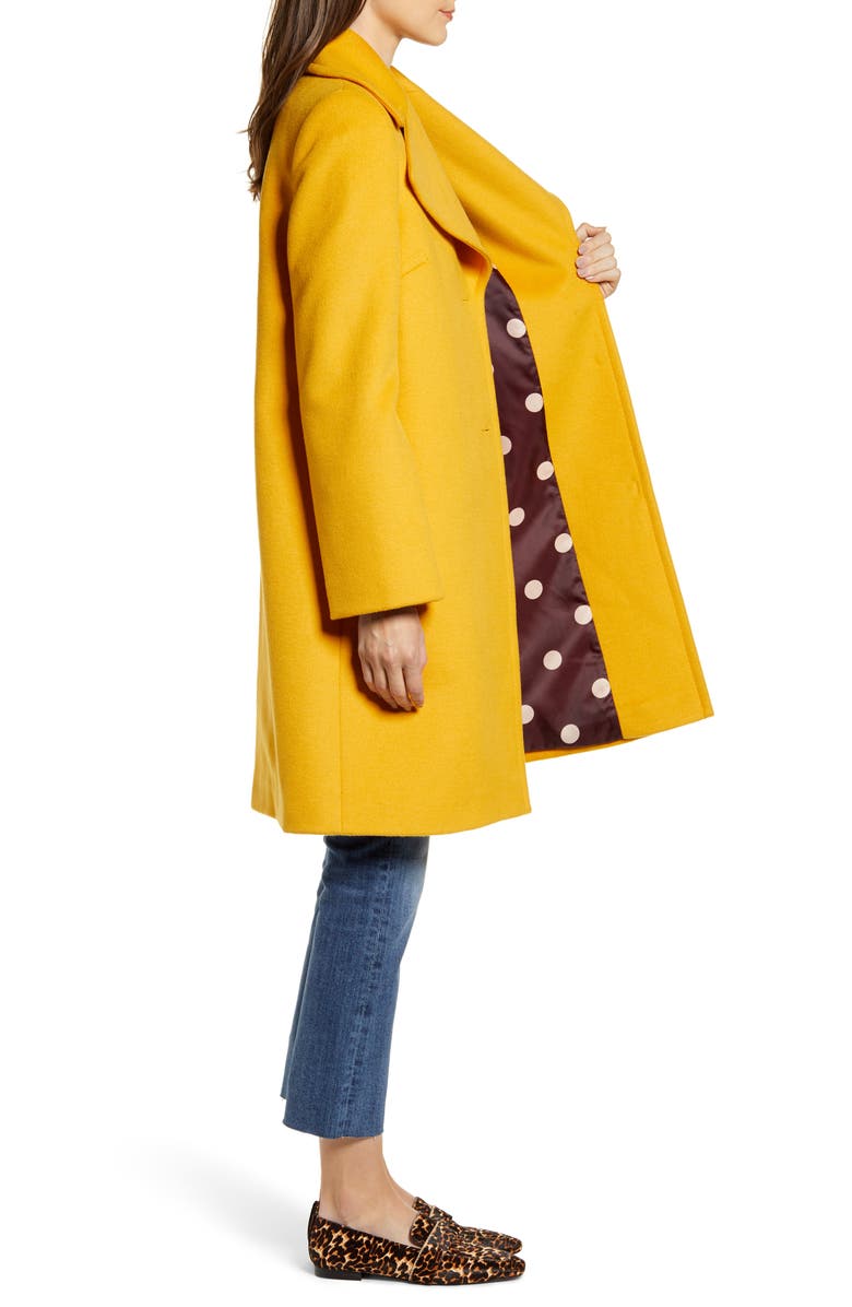 Sam Edelman Single Breasted Wool Blend Coat, Alternate, color, 