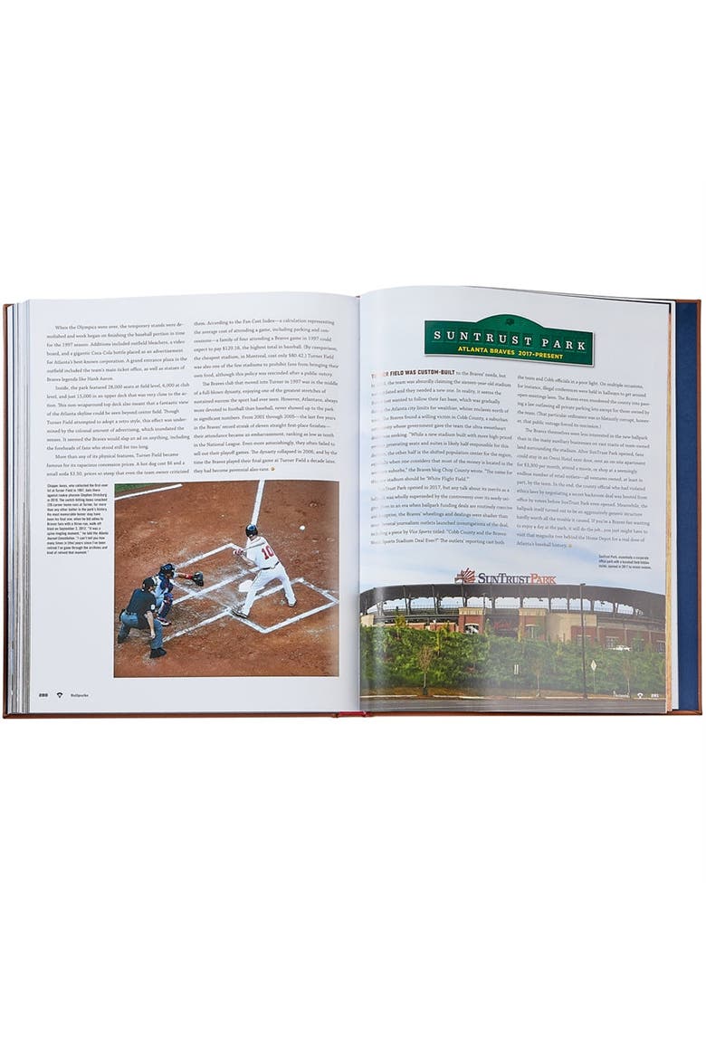 Ballparks Past and Present Leather Coffee Table Book, Alternate, color, Beige