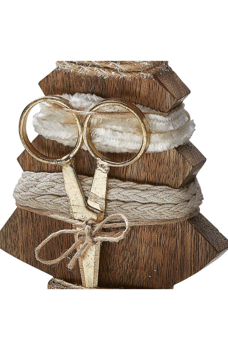10003091 Champagne Tree Ribbon and Scissor Set Taupe Brown Ribbons, Alternate, color, Brown