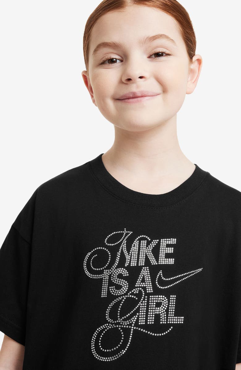 Nike Kids' Sportswear Cotton Graphic T-Shirt, Alternate, color, 