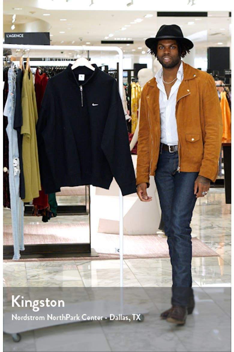 Solo Swoosh Oversize Quarter Zip Sweatshirt (Men) | Nordstrom