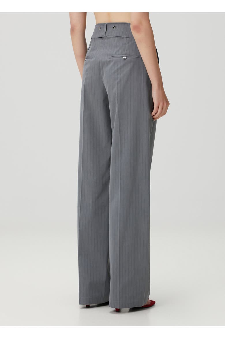 Woven Pant With Metal Button, Alternate, color, grey