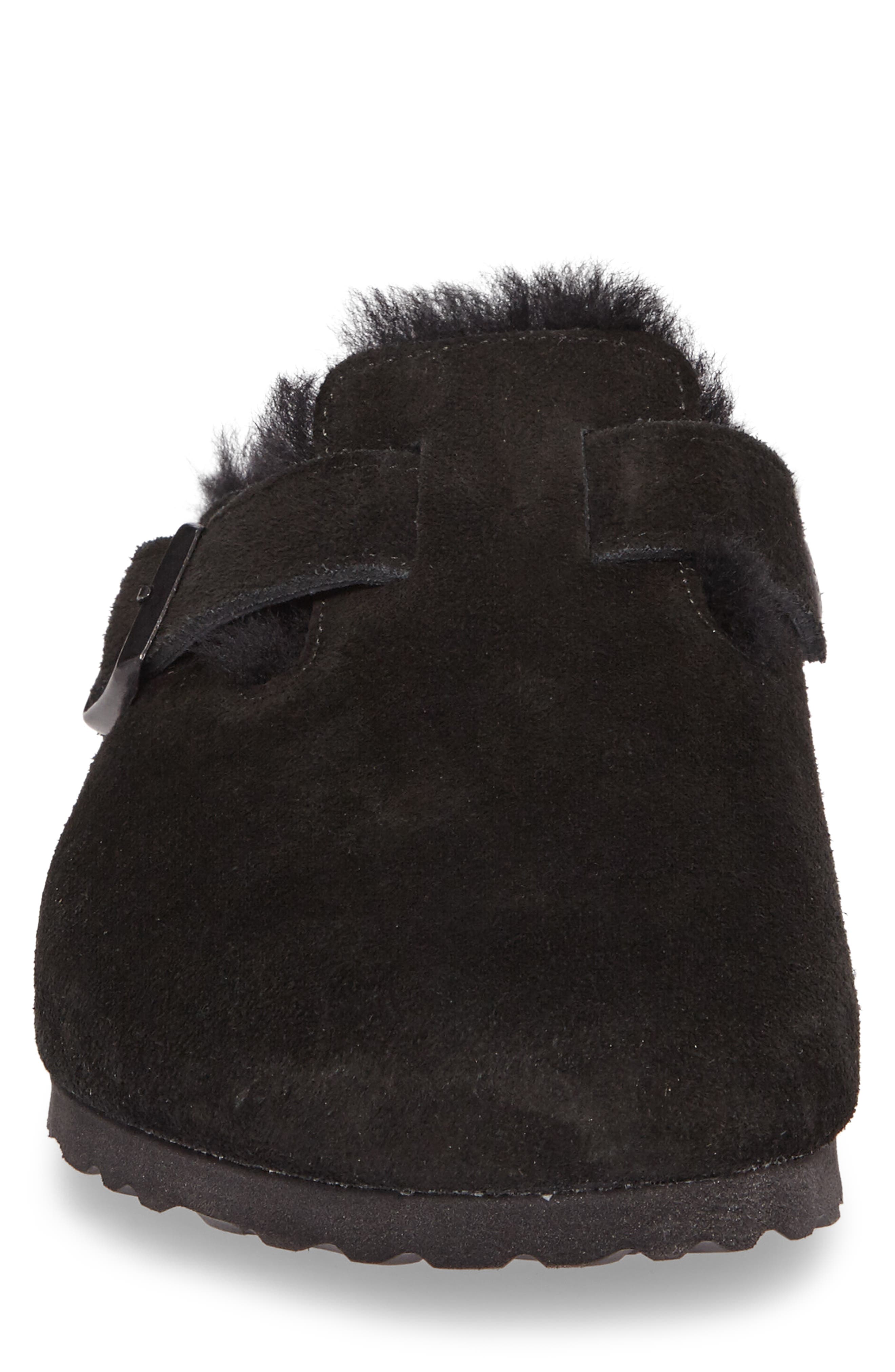 Boston Genuine Shearling Lined Clog, Alternate, color, BLACK