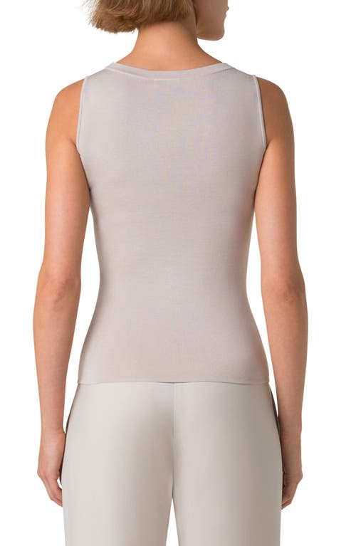 Akris Reversible Two-tone Tank Top In Greige